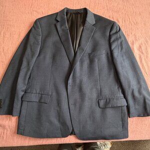 Ralph Lauren RRL Blazer Jacket Men 50L Blue Wool Single Breasted Natural Stretch